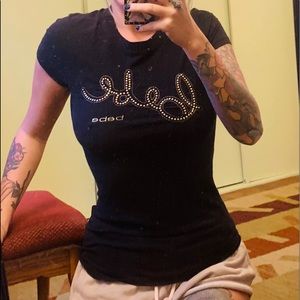 Bebe Black Logo Tee